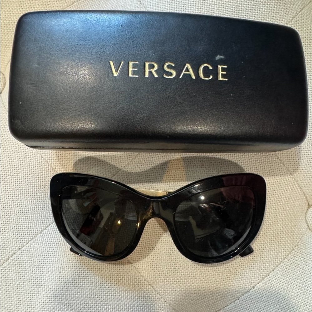 Versace Black Cat-Eye Sunglasses